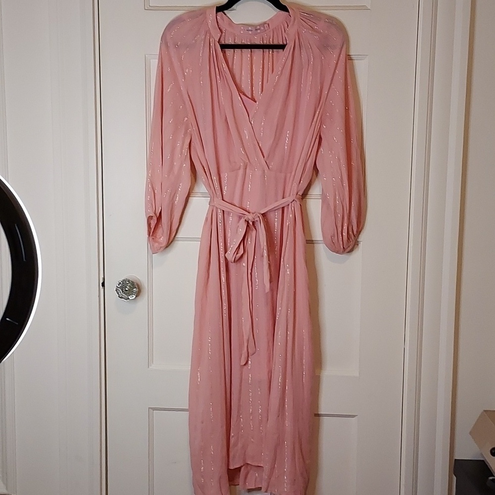 Traffic People Tie Front Midi Dess